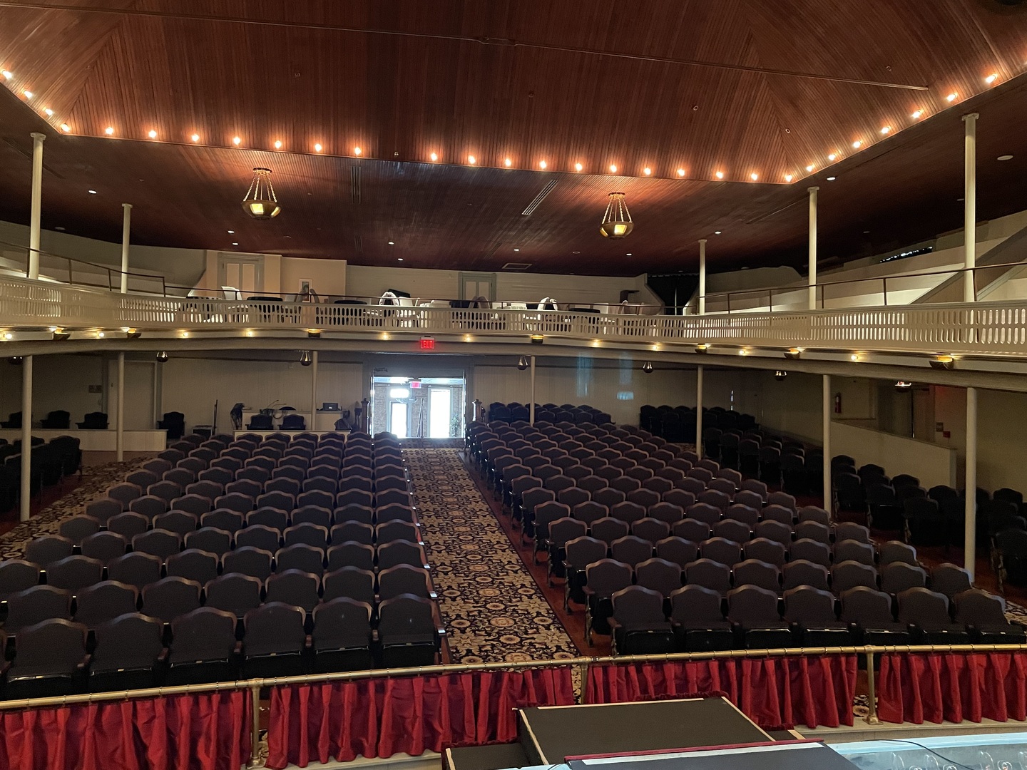 View of the seats from center stage