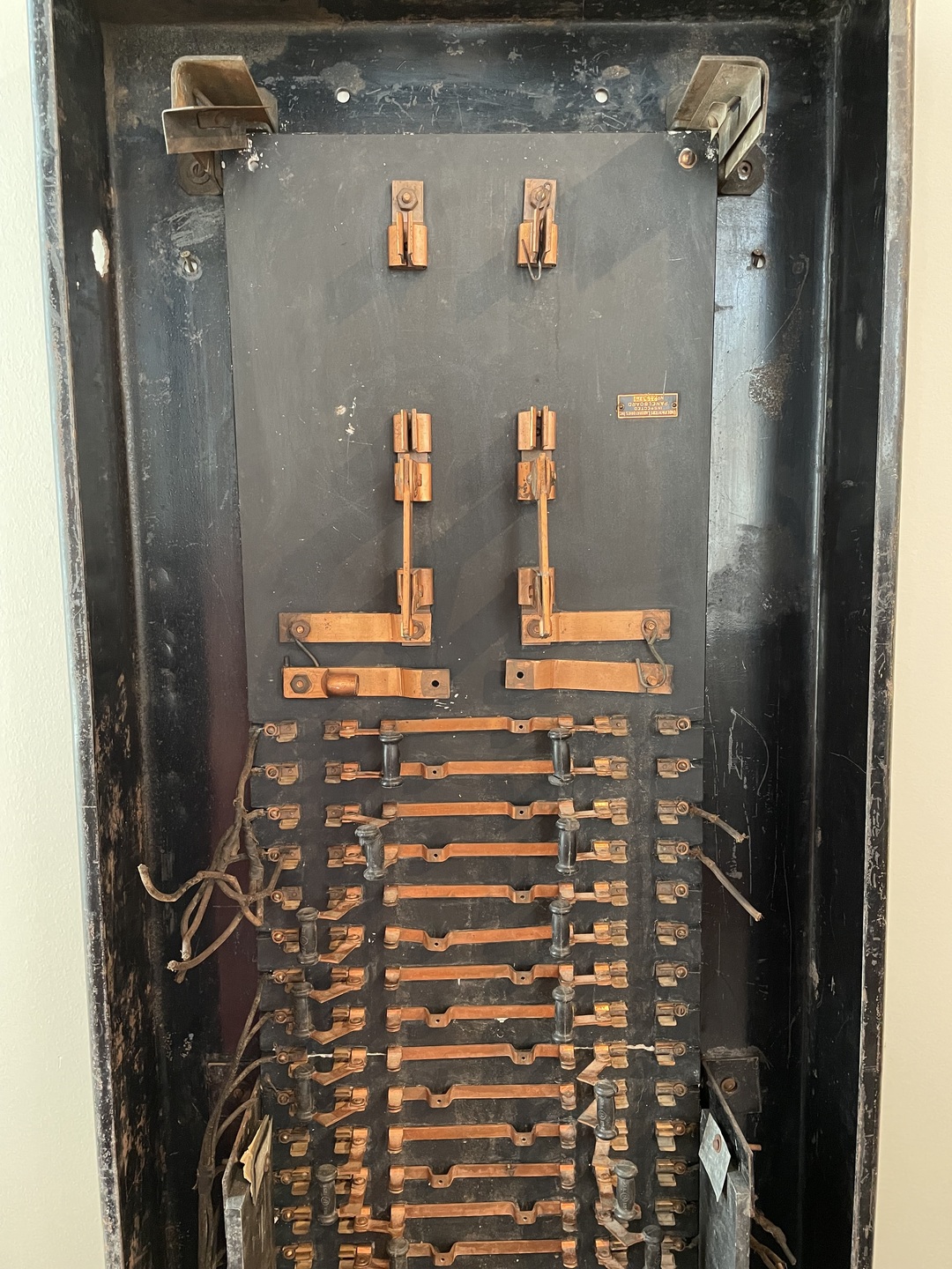 The old electric switchboard for lights