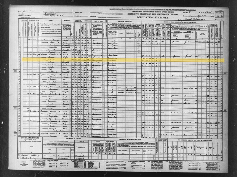 1940 Census Record