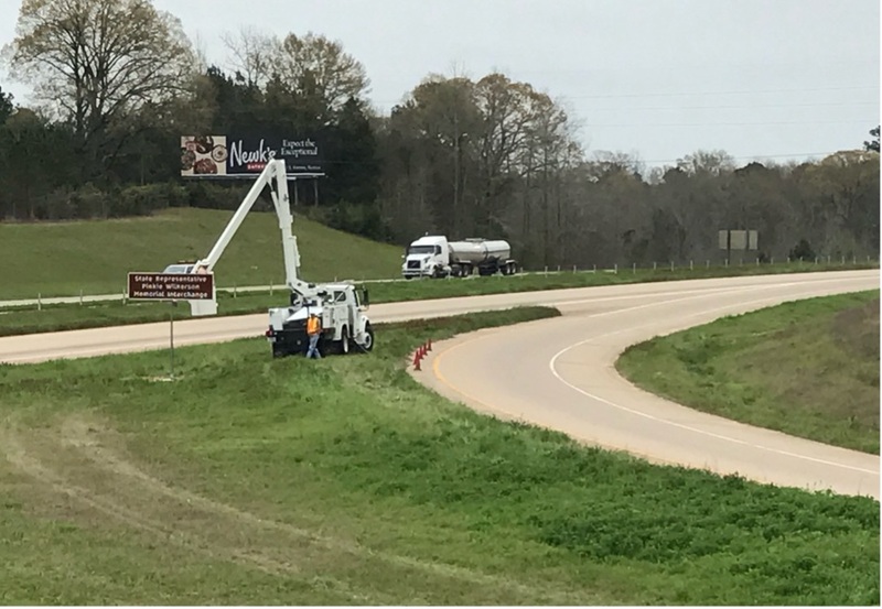 DOTD installs signage for State Rep. Pinkie Wilkerson Memorial Interchange