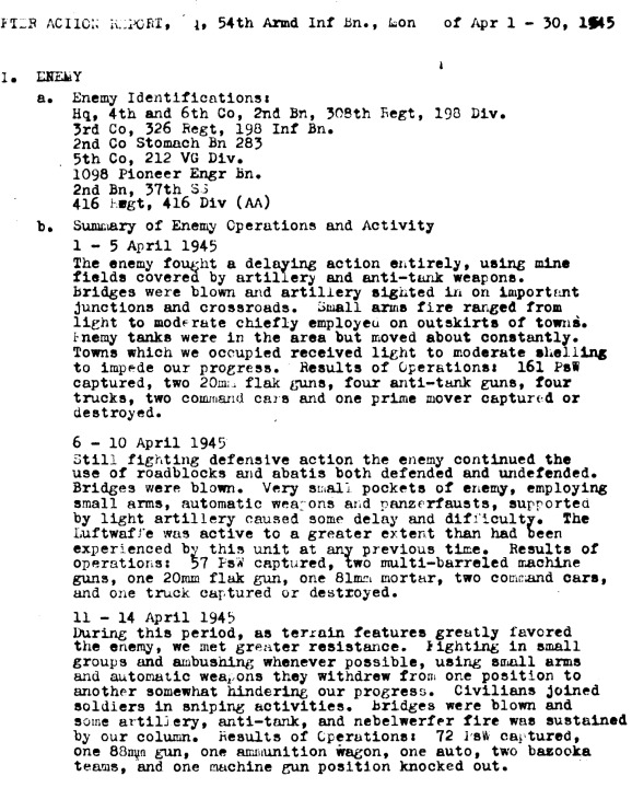 After Action Report before and after Sweat's death, pg 1/2
