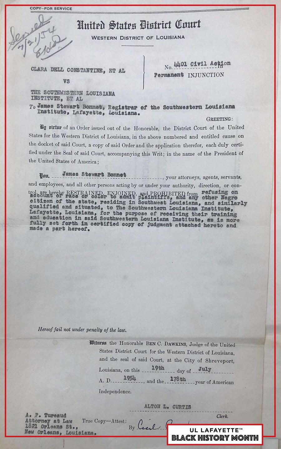 Original Court Document filed by Helma Constantine and her Lawyers