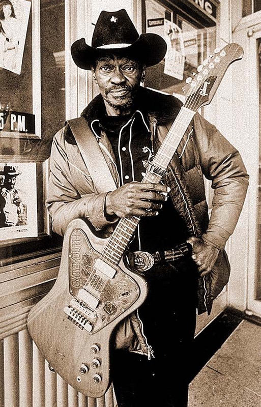 Photo taken of Gatemouth after signing his contract with Alligator Records
