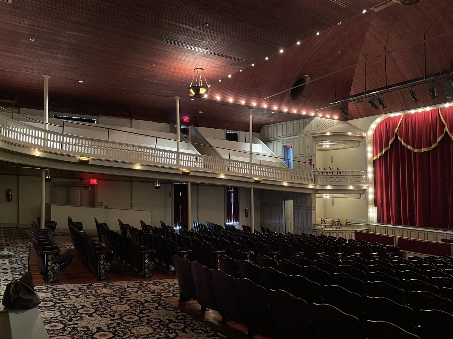 View of the left side of seats