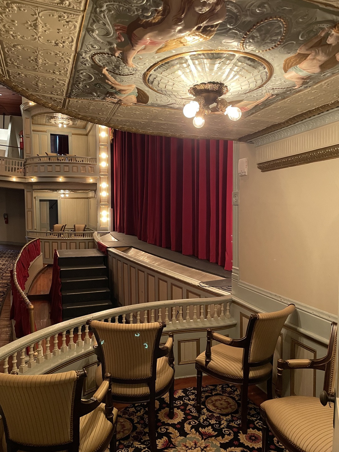 Balcony Seating View of the stage and left side balcony seats