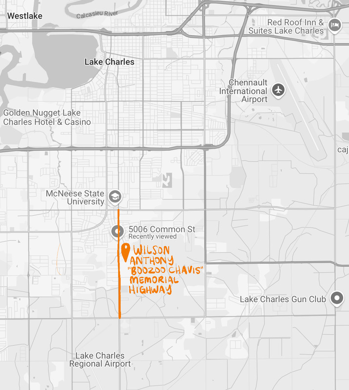 Boozoo Chavis Memorial Highway Map