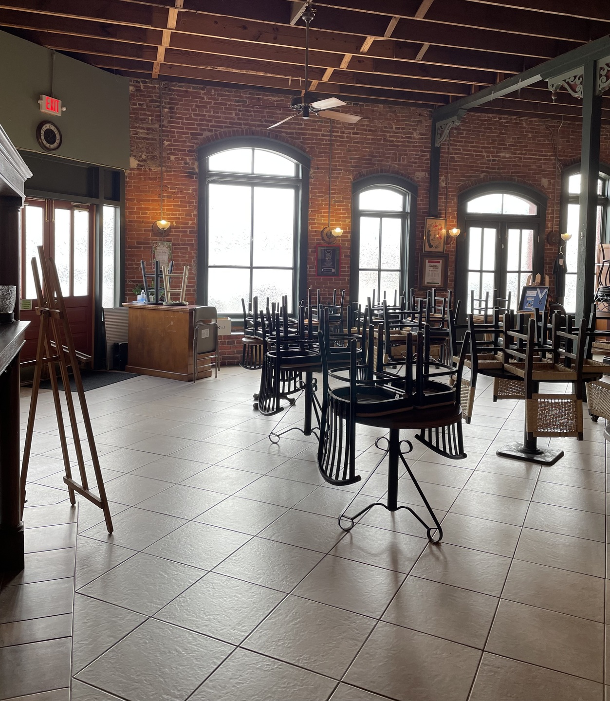 Inside seating area where people can wait and spend time together before the performance starts