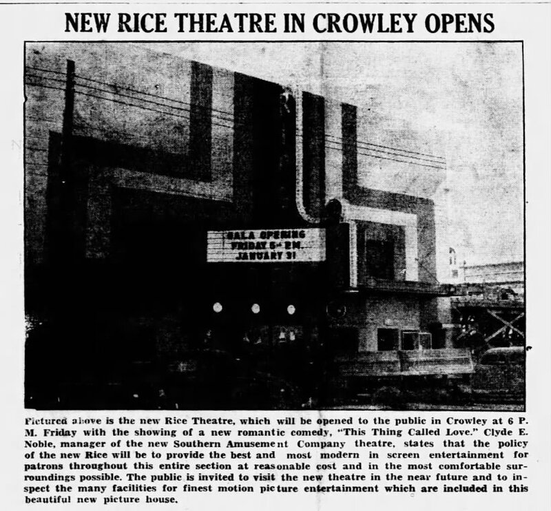 Photo of the Rice Theater's Opening