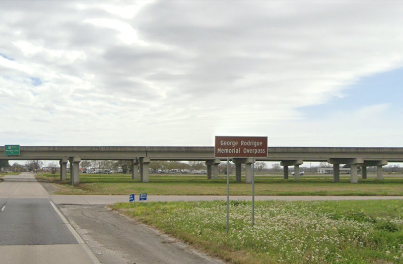 George Rodrigue Overpass Sign