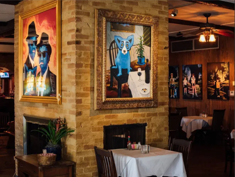 Interior of the Blue Dog Cafe