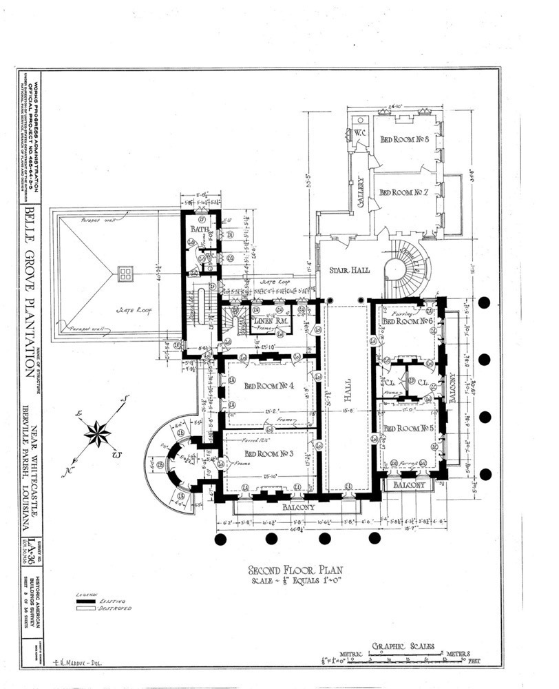 Survey Plans for the second floor