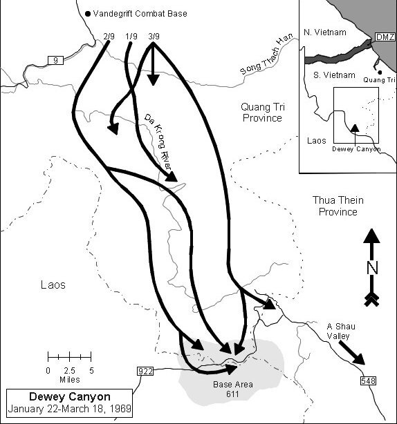 A Map of OPERATION DEWEY CANYON